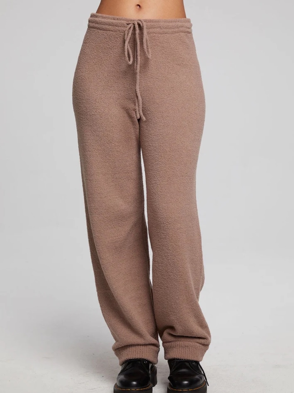 Chaser Sherpa Cozy Knit Lounge Pants in Taupe